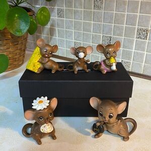 Vintage Josef Originals Mouse family mice figurines